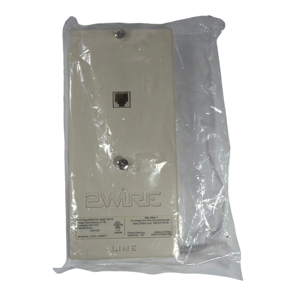 2Wire DSL Filter Wall Mount Plate LFT4-1-WMPT Beige